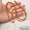Cordón colgante de alta gama, tejido a mano, collar de jade dorado, venta al por mayor, joyería de jade Hetian, cuerda de carga alta