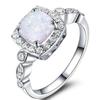 Anillo Europeo y Americano Transfronterizo de Plata de Ley S925 con Incrustaciones de Topacio Azul y Circonita Venta al por Mayor Accesorios de Joyería de Nicho de Alta Gama