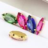 Popular Vidro Quatro Cantos Fundo Dourado Garra Marquise Broca Roupas Sapatos Bolsas Broca de Cristal Acessórios de Joalheria Broca de Garra Broca Costurada à Mão
