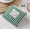 Monedero Estilo Japonés Lindo Sencillo Waffle Monedero Bolso de Muñeca para Mujer Flores de Verano 2025 Bolso Nuevo