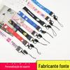 Os fabricantes fornecem transferência térmica desenhos animados cordão do telefone móvel fivela relâmpago destacável Universal curto titular do cartão de pulso corda larga