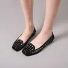 Sandalias Transparentes de Cristal Perezosas para Mujer Verano 2025 Nuevos Zapatos Planos de Punta Cuadrada Huecos Poco Profundos para Mujer Uso al Aire Libre