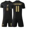 División Américas No. 9 Jersey de Raúl No. 4 Chaqueta de Fútbol Negra Mexicana Edición Especial Conmemorativa Alvarez