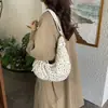 Bolsa de ombro transfronteiriça estilo coreano casual com estampa de estrelas para mulheres, nova coleção 2026, bolsa tiracolo de grande capacidade, versátil para o trabalho, bolsa em formato de bolinho