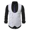 Chaleco de Traje Casual de Doble Botonadura Rayado Ajustado para Hombre, Nuevo de Primavera 2025, Estilo Europeo y Americano