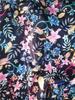 Tecido de cetim com estampa floral em estoque, tecido de seda para forro de traje Cheongsam, tecido para fita de cabelo.