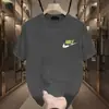 Comércio Exterior Atacado Camiseta de Algodão Pesado Manga Curta Masculina Verão Nova Marca Tendência de Alta Qualidade Gola Redonda Solta Camiseta Tendência