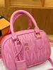 Bolsas Cor Lisa Bolsa de Boliche Feminina 2025 Nova Versátil para o Dia a Dia Bolsa Boston Estilo Coreano Tendência Bolsa Transversal Atacado