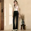 Conjunto de Ropa de Yoga para Mujer, Cintura Alta, Control de Abdomen, Ligeramente Acampanado, Levantamiento de Glúteos, Leggings de Fitness, Entrenamiento de Pilates, Adelgazante, Conjunto Deportivo de Dos Piezas