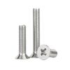 Tornillos de Acero Inoxidable 316 Tornillos de Cabeza Avellanada Cruzada Venta al por Mayor Tornillos de Cabeza Plana Tornillos de Máquina M2M3M4M5M6M8M10