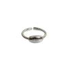 Anillo Abierto de Flor Geométrica de Aguamarina de Plata de Ley 925 Coreano para Dedo Índice de Mujer Estilo Ins de Nicho Combinación Fría