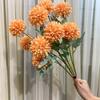 2023 nuevo crisantemo de bola Serie de Otoño 3 crisantemo de ping pong nuevo amante crisantemo de bola decoración de boda flores artificiales al por mayor