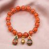 Pulsera de Cristal Gris Fragante que Brilla en la Oscuridad para Mujer, Más de Diez y Tesoros, Cuentas de Transferencia Financiera de Bestia Traga Oro, Lote de Joyería de Puesto de Lugar Escénico de Templo