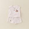 Ropa para Niños Huzhou Zhili Conjunto de Verano para Niños Estilo Coreano Algodón Puro Bebé de un Año Mangas Cortas Ropa Delgada de Verano para Niños