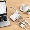 Lector de Tarjetas Tres en Uno SD Multifunción Tipo-C Teléfono Móvil Android Adaptador USB Multi-Puerto OTG para Leer TF con Lectura de Alta Velocidad