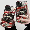 Funda de Teléfono Retro de Coche Deportivo Estilo Cómic Americano para iPhone18 Funda de Cristal de Carreras Genial Personalizada para Niños Apple 17Pm