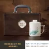 Taza separadora de té pintada a mano con engobe, taza estilo chino para uso doméstico y de oficina, con tapa y filtro, para preparación personal de té