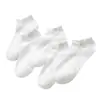 Calcetines de Verano Cortos para Mujer Calcetines Cortos para Mujer Calcetines de Algodón Desodorantes Calcetines Tipo Barco Tela de Oso Calcetines Blancos para Primavera y Otoño Calcetines para Mujer