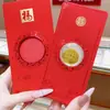 Ouro Puro 999 Princesa Por Favor Fique Rica Adesivo para Celular Envelope Vermelho Patch Dourado Palavras Auspiciosas Cartão Dourado Toque Envelope Vermelho Saudações de Ano Novo