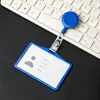 Suporte de Cartão Horizontal Pequeno em Liga de Alumínio Porta Crachá de Identificação de Trabalho para Enfermeiro Doutor Clipe de Metal para Cartão de Visita