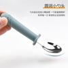 Nuevo Producto Transfronterizo Bebé Silicona Grado Alimenticio Acero Inoxidable 316 Entrenamiento Comida Tenedor Cuchara Juego de Vajilla Tenedor Cuchara