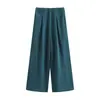 Pantalones de lino ligeros de pierna ancha para mujer, nuevo estilo de verano 2026, textura fluida de alta gama, protección solar, pantalones casuales rectos Yamamoto