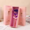 Set de Regalo Rosa de Lámina Dorada Caja de Regalo de Flor Artificial Única de Lámina Dorada Caja de Regalo de Flor Eterna para el Día del Maestro
