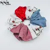 Lazo Cuadrado a Cuadros Scrunchie Cachorro de Dibujos Animados Diseño de Nicho Goma para el Cabello Estilo Universitario Accesorio para el Cabello Oso de Fresa