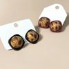 Pendientes de leopardo retro Maillard franceses, diseño de nicho, pendientes de alta gama para mujer, elegantes, combinables y sencillos, accesorios para las orejas.
