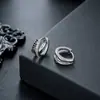 Brincos Azuis de Zircônia de Camada Dupla Transfronteiriços para Homens, Tarraxas Modernas e Versáteis, Brincos Modernos de Luxo Leve, Joias da Moda