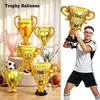 Trofeo de la Copa del Mundo Trofeo de la Copa Dorada del Campeonato Globos con Forma de Trofeo de Papel de Aluminio Globos de Decoración para Lugar de Fiesta