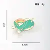 Nuevo broche de metal lindo de dibujos animados de comercio exterior, pin de insignia de aleación personalizado de moda ins japonesa para mujer