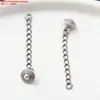 Cadena de Extensión de Hoja de la Fortuna Zajiram de Plata de Ley S925 con Cadena Retro Vieja DIY Hecha a Mano Cadena de Acabado