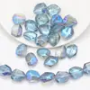 Cuentas de Vidrio de Piedra Cruda Cortada a Mano de Agujero Mediano 12x16 Gradiente Cuentas Sueltas para Manualidades de Bisutería Joyería Hecha a Mano Cadena de Teléfono Llavero Accesorios