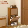 Armário de sapatos para entrada, de chão, economizador de espaço, estreito, sapateira de várias camadas, armário sapateira de armazenamento para apartamento pequeno, integrado, para uso doméstico, vertical