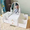 Espejo de maquillaje de escritorio espejo de maquillaje de escritorio caja de almacenamiento de cosméticos de celebridad de Internet espejo de maquillaje abatible para dormitorio en casa