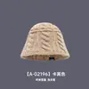 Sombrero Negro Suave y Acogedor de Color Sólido para Otoño e Invierno, Lana de Textura Gruesa, Cálido Tejido Perezoso de Cachemira, Gorro tipo Cúpula o Cubo de Pescador para Mujer