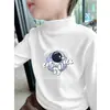 Ropa interior térmica para niños, camiseta de manga larga para niños 2026, nueva, cálida, forro polar de doble cara, cuello semi-alto, top versátil