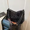 Bolso de Hombro de Lentejuelas 2025 Nuevo Estilo Casual y Elegante Elegante Ins Simple Crossbody Baguette de Gran Capacidad Bolso de Mujer
