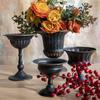 Jarrón de Cáliz Clásico, Maceta, Recipiente de Arreglo Floral de Hierro Europeo Retro, Adornos de Candelabro Dorados