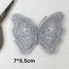 Decoração Adesiva de Tecido com Renda Cinza Patch para Buraco DIY Feito à Mão Personalidade da Moda Adesivo de Flor Decoração Adesiva de Tecido Bordado Versátil