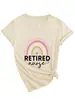 Enfermera Jubilada Amazon Ebay Sitio Independiente Camiseta Casual Cómoda Versátil de Manga Corta con Cuello en V para Mujer Comercio Exterior