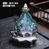 Quemador de incienso de reflujo adornos caseros creativos artesanías de cerámica adornos Zen Piscis reflujo sándalo visualización transfronterizo