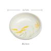 Mi Yan Porcelana Blanca Pintada a Mano Espiga de Trigo Olla Soporte Bandeja de Té Doméstica Mesa de Té Pequeña Estilo Japonés Almacenamiento de Agua Plato para Burbujas Secas Cubierta Tazón Almohadilla para Tetera