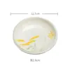 Moji Jade Barro Blanco Porcelana Pintado a Mano Espiga de Trigo Olla Soporte Juego de Té Kung Fu Cerámica Fondo de Burbuja Seca Accesorios para Ceremonia del Té Domésticos Plato