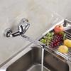 Grifo de pared monomando para cocina giratorio agua fría y caliente pared de agua oculto grifo para lavabo de verduras lavadero