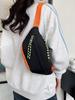 Bolso de cintura para mujer, moda de primavera y verano 2024, color contrastante, informal, sencillo, para hombre, bandolera de hombro de color liso