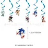 Decoração de Festa de Aniversário Temática Sonic the Hedgehog Transfronteiriça Banner Bandeira de Bolo Conjunto de Balões