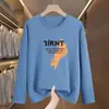 Fabricante Directo Camiseta Versátil Nueva de Primavera y Otoño Talla Grande para Hombre Moderna Cuello Redondo Manga Larga Camiseta de Otoño Top Casual