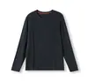 Mistura de Lyocell + lã, estilo luxo discreto 'old money', nova camiseta moletom de manga longa macia e quente para homens outono e inverno